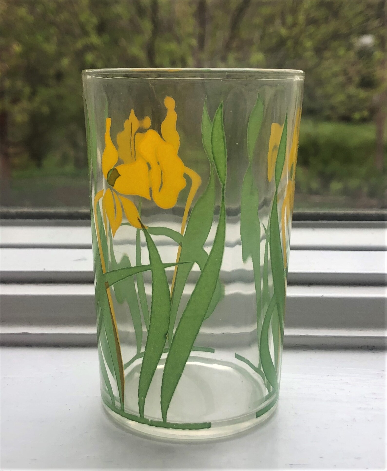 Vintage Swanky Swig Daffodil Juice Glass Etsy
