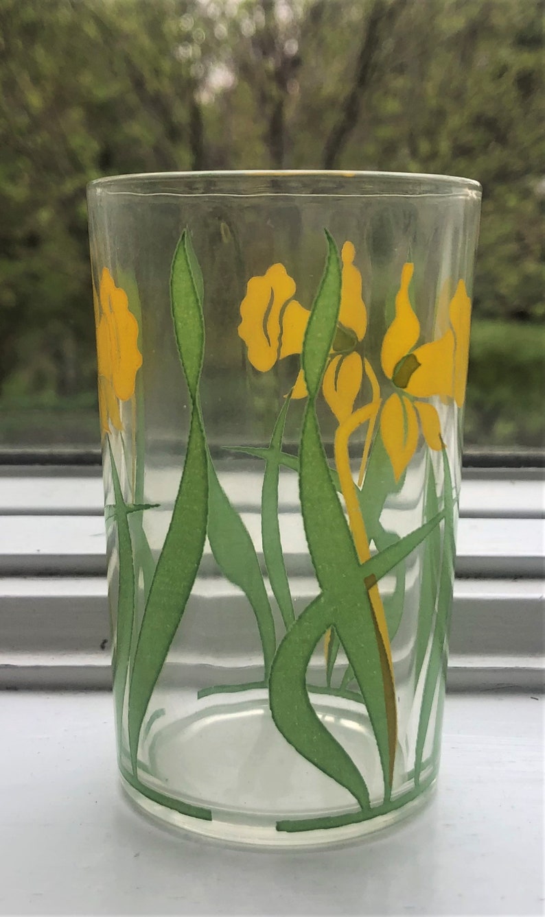 Vintage Swanky Swig Daffodil Juice Glass Etsy