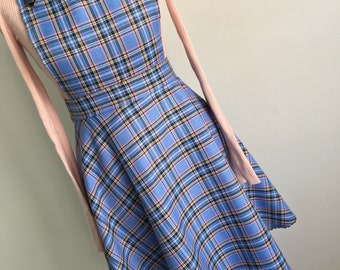 Tartan Check Pinafore Dress | Skater Skirt (2in1)