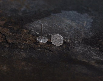 Silver | Textured | Disc Studs