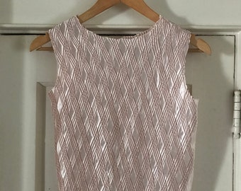 1990s rosé crinkle tank