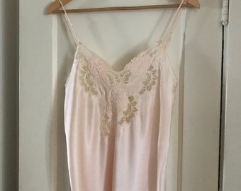 vintage pink lacey slip dress