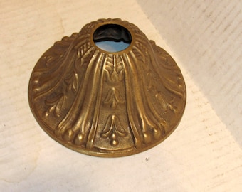 Solid Brass Hanging Lamp Ceiling Mount Cap, Crown, Chandelier Mount Cap, Gold, Floral. Lighting Accessoriesb