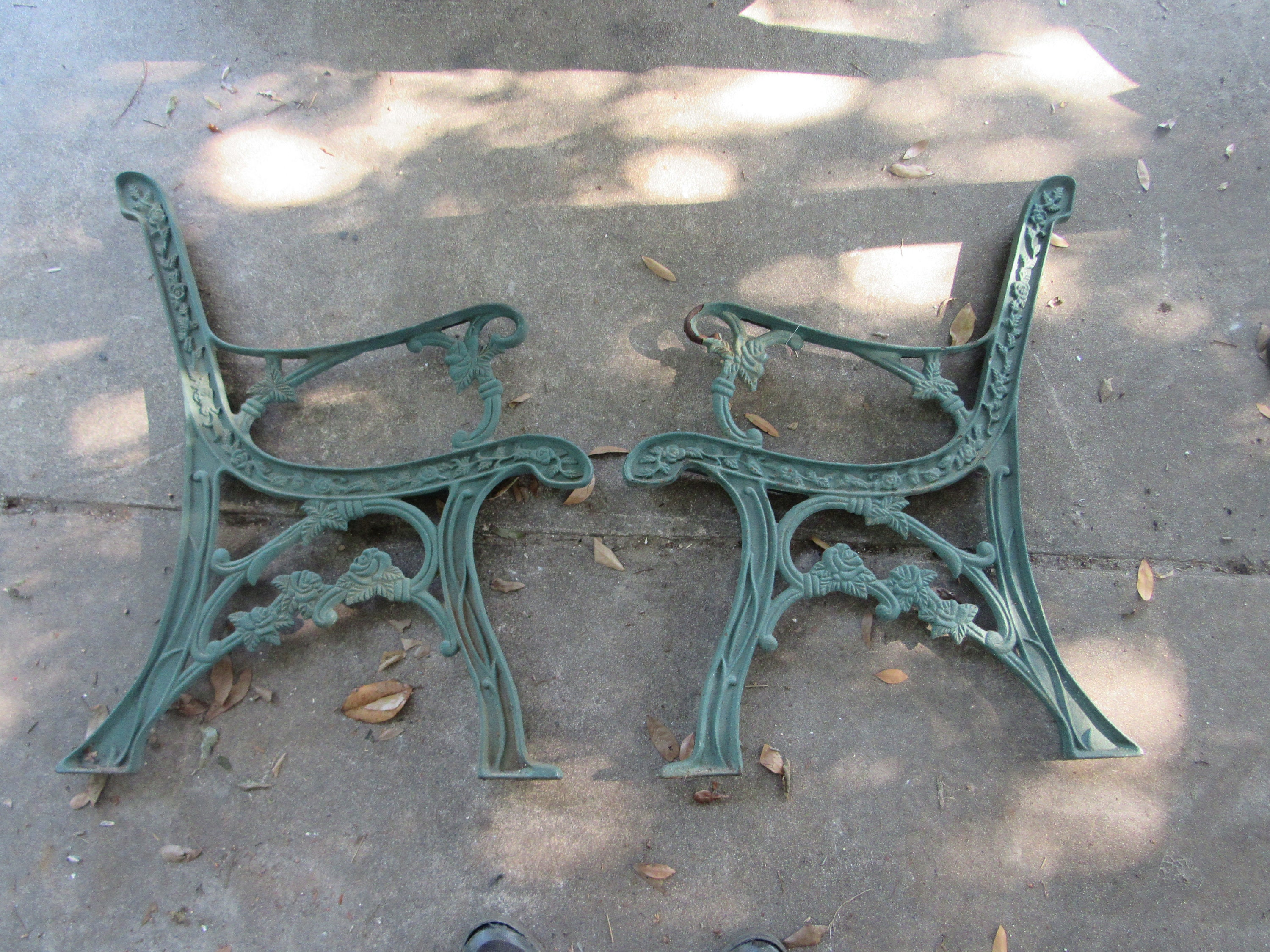 Rose Park Bench Ends Salvage Repurpose Ornate Lanai Bench Etsy