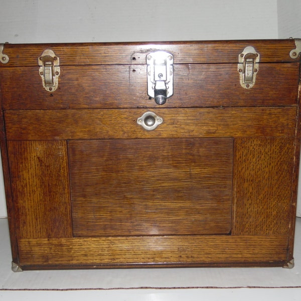VENTA: Gerstner & Sons modelo 42 maquinista roble caja 1930 12 compartimientos herramienta pecho de herramienta de