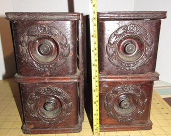 4 Antique Treadle Sewing Machine Drawers in Frame / Carriage Holder