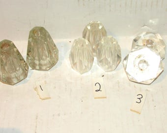 Choice Glass Cut Lamp Spacers, Lamp Parts, Leaded Glass Parts, Lighting, DIY, Restoration