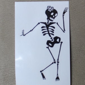 Day of the dead Dancer temporary Tattoo