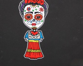 Dia de los Muertos Frida vinyl car sticker #114