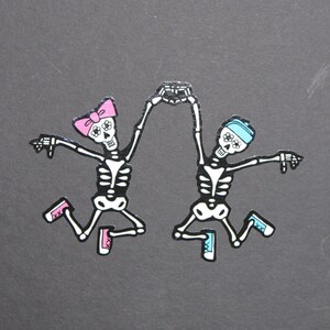 Day of the Dead Heartshaped Hands Couple Vinyl Sticker. #101