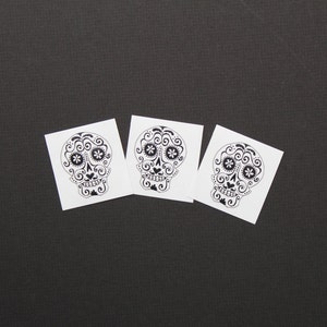 Day of the Dead Sugar Skull temporary tattoo. #99