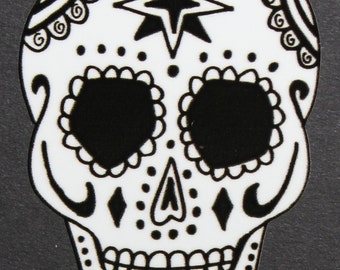 Day of the Dead Art Sugar Skull Boy car sticker.    #38/#45