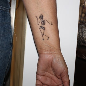 Day of the Dead Dancer Temporary Tattoo - Etsy