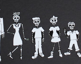 Pegatinas de la familia de calaveras de azúcar n.° 62-68