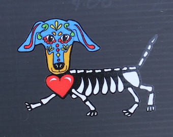 Day of the Dead Dachshund #127