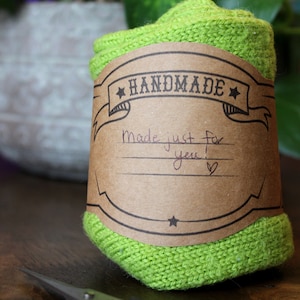 Handmade Socks Label - PRINT YOUR OWN, Printable Care Instructions, Sock Wrap, Knitting Label, Knitting Tag, Crochet Wrap, Crochet label