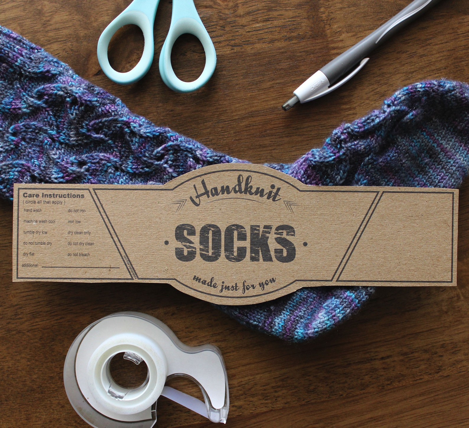 Sock Labels PRINT YOUR OWN Etsy