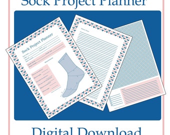 Printable Knitting Worksheets, Knitting Project Planner, Knitting Journal, Knitting Pattern Template, Organize Knitting Pattern
