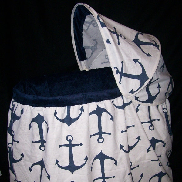 Anchors Bassinet Cover