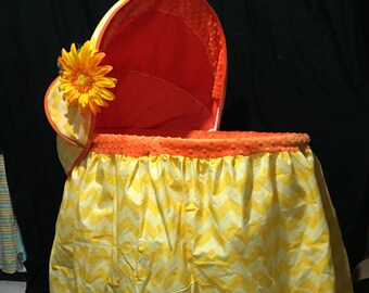 Yellow sunshine bassinet cover