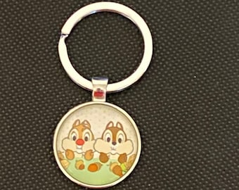 CHIP & DALE  Keychain Keyring Disney
