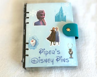 Disney Frozen Pin Display Notebook Storage Case Portable Felt Portfolio