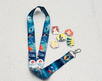 LA SIRENITA / Ariel - Set de pines y cordones de Disney - Set básico de cordones