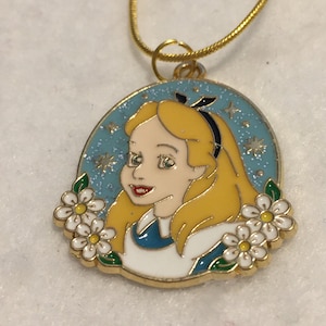 Disney Character Alice from Alice in Wonderland  Necklace 18K Gold Filled - 16 or 18 inch chain - Gift - Stocking Stuffer