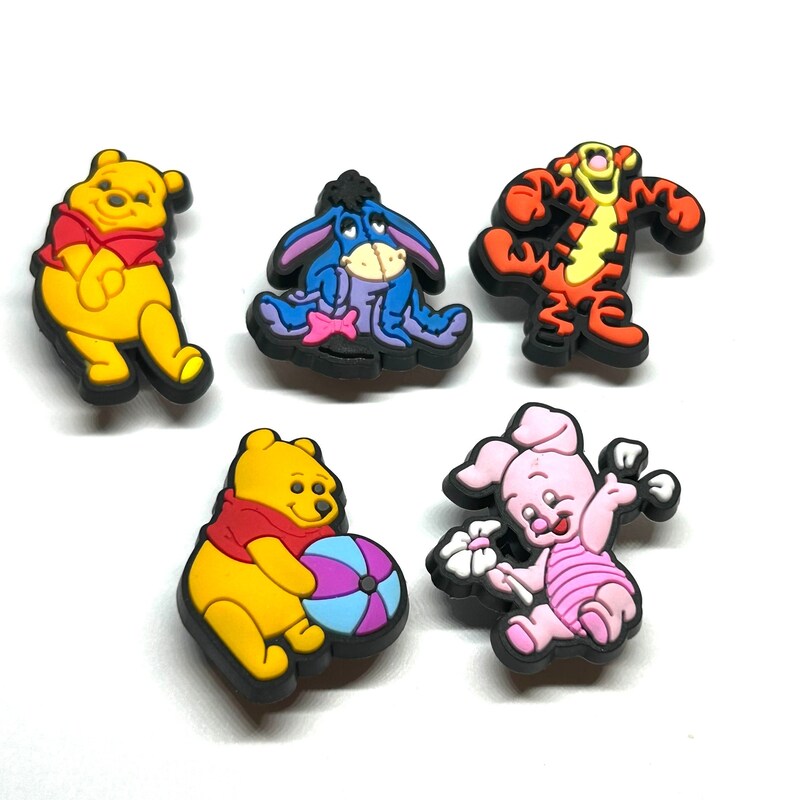thumbnail image 2 of Winnie The Pooh Shoe Charms – Jibbitz Set With Heffalump, Owl, Tigger, Piglet, Roo 2 of 2
