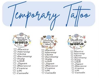 EPCOT Snacking around the world Temporäre Tätowierung