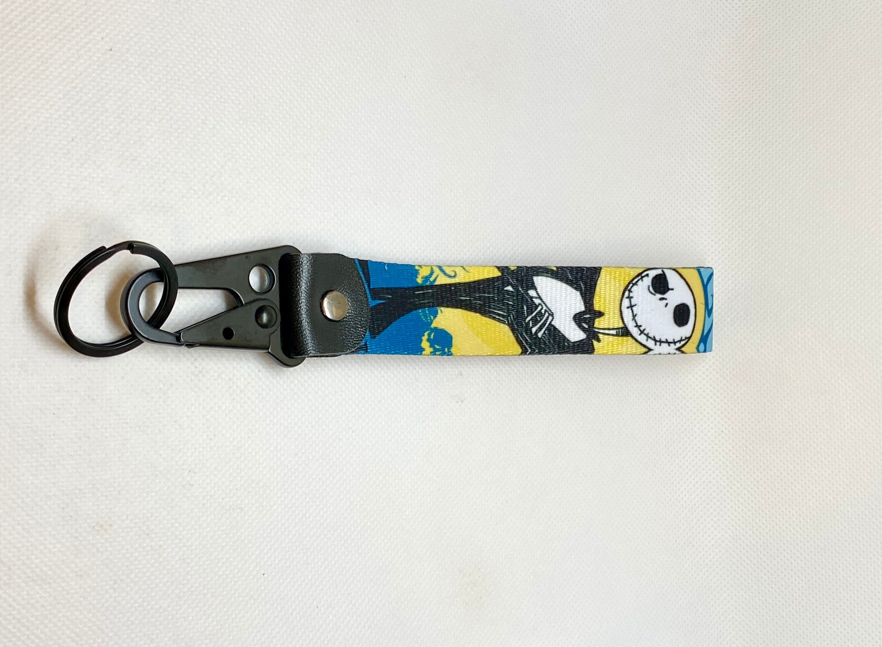 JACK SKELLINGTON Wristlet Keychain Short Lanyard Disney Nightmare  Before Christmas Badge Holder USB Holder Pumpkin King Halloween