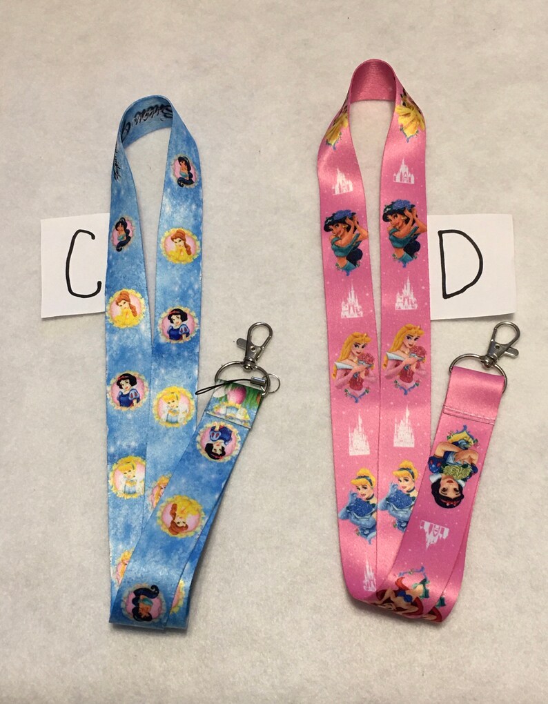 DISNEY PRINCESS Disney Lanyards ID Holder Badge Holder Etsy