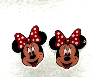 Minnie Mouse Stud Earrings - Hypoallergenic Disney Jewelry - Gift - Stocking Stuffer