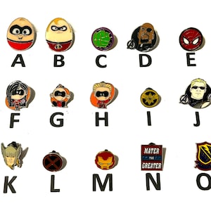 Disney Pins #1 - Your Choice Avengers / Incredibles / Cars / Superheroes
