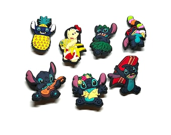 Juego de 7 adornos para zapatos de Lilo y Stitch, de Disney Angel Scrump Leroy