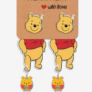 Winnie Puuh 3D Ohrstecker / Ohrringe - Hypoallergen Disney Schmuck - Geschenk - Stocking Stuffer