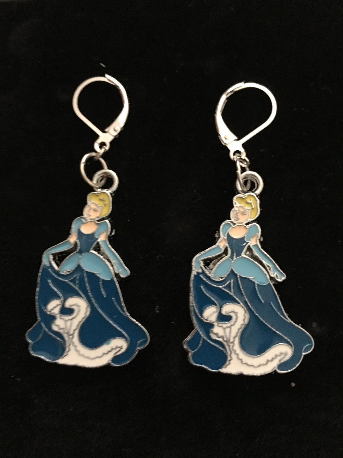 Disney Princess CINDERELLA Earrings Made with Sterling | Etsy