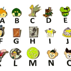 Disney Pins #27 - Your Choice Peter Pan / Tinker Bell / Captain Hook