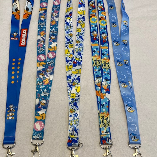 DONALD DUCK Disney Lanyards ID Holder Badge Holder Keychain Etsy