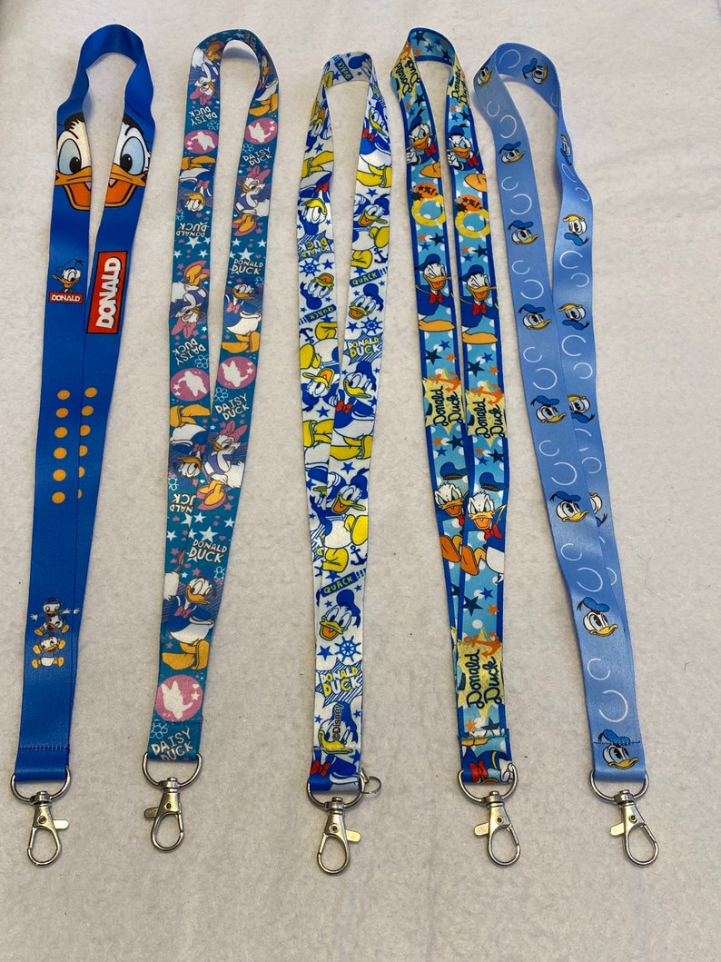 DONALD DUCK Disney Lanyards ID Holder Badge Holder Keychain Etsy Polska