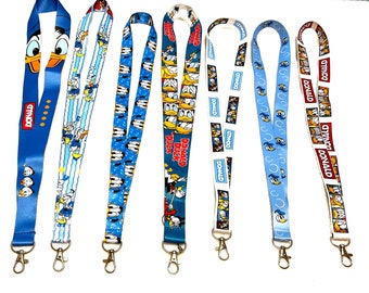 DONALD DUCK Disney Lanyards - ID Holder Badge Holder Keychain
