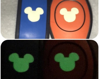 Magic Band Mickey Mouse Head Glow in the Dark Decal / Magic Band 1.0 or 2.0