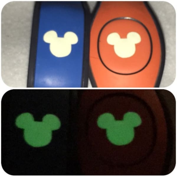 Magic Band Mickey Mouse Head Glow in the Dark Decal / Magic Band 1.0 or 2.0