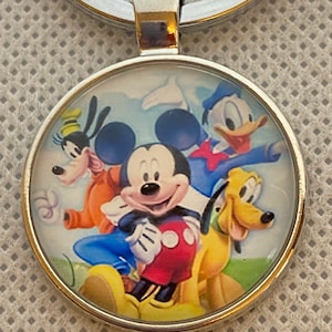 MICKEY & FRIENDS Keychain Keyring Disney Pluto Donald Duck Goofy