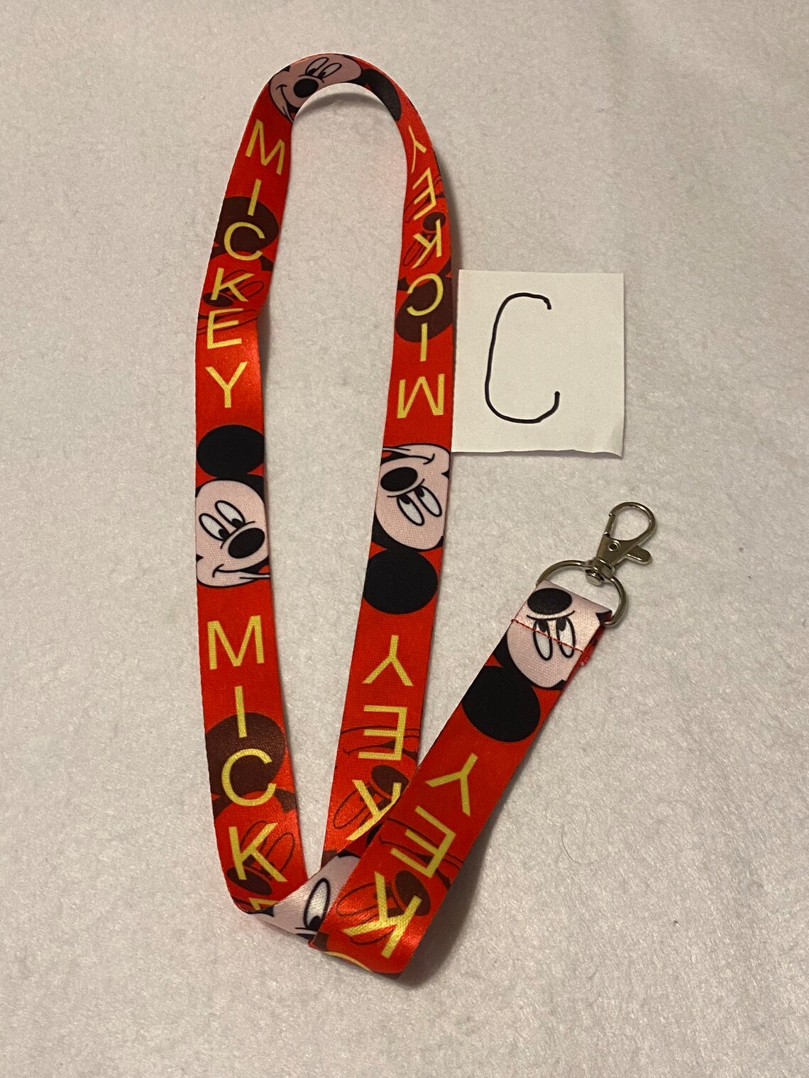 MICKEY MOUSE Disney Lanyards ID Holder Badge Holder Keychain - Etsy