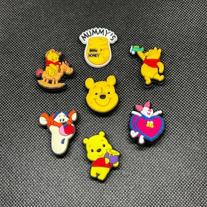 Winnie the Pooh & Friends Shoe Charms Set of 7 Disney Tigger Eeyore Piglet C