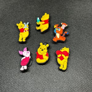 Winnie the Pooh & Friends Shoe Charms Set of 6 Disney Tigger Piglet Set A