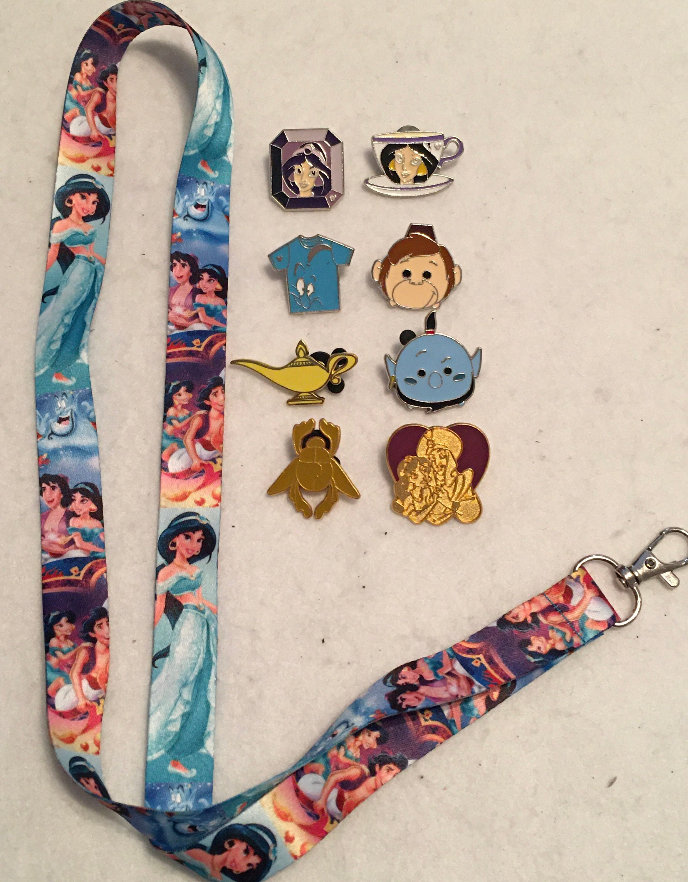 Disney Pins Lanyard Starter Set JASMINE / ALADDIN Lanyards / Etsy