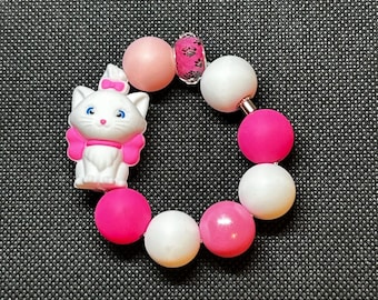 Marie Inspired Cup Charm Pink Kitten Tumbler Accessory