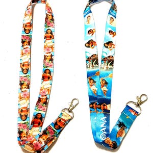 MOANA Princess Disney Lanyards - ID Holder Badge Holder Keychain